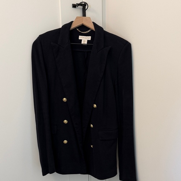 Cynthia Rowley Jackets & Blazers - Navy Sweater Blazer with Gold Buttons